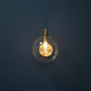 Modern Brass Wall Light | Curved Arm Sconce with Clear Glass Globe
