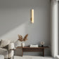 Art Deco Wall Light | Natural Marble Cylinder Sconce with Copper Base for Bedroom and Living Room