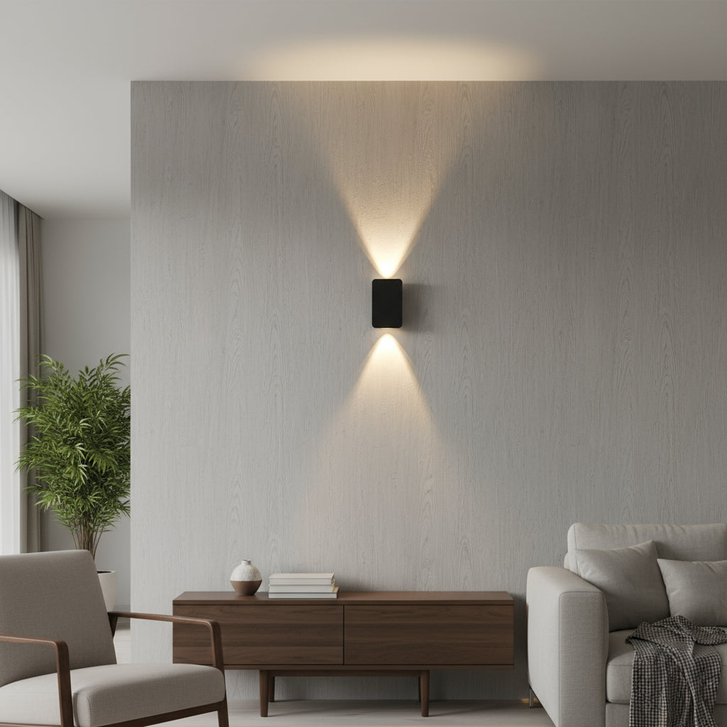 LED Wall Light | Minimalist Aluminum Sconce with Up & Down Glow Waterproof IP65