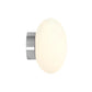 Modern Wall Light | Minimalist Round Globe Sconce with Frosted Glass Shade and Black, White or Chrome Base