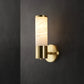 Brass Wall Light | Vertical Cylinder Sconce in Brass & Marble
