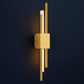 Rechargeable Vertical Bar Wall Light | Art Deco Dual-Rod Sconce with Warm Integrated LED
