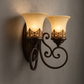 Vintage Wall Light | European Retro Iron & Clear Glass Sconce