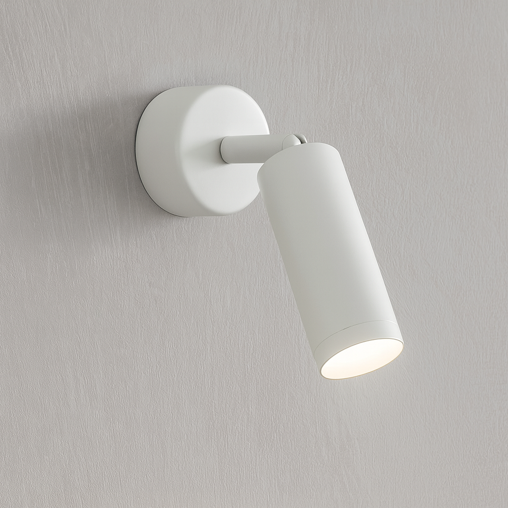 Stick-On Wall Light | Adjustable LED Spotlight in Black or White Aluminum