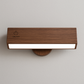 Stick-On Rechargeable Wall Light | Rotating Wooden LED Sconce