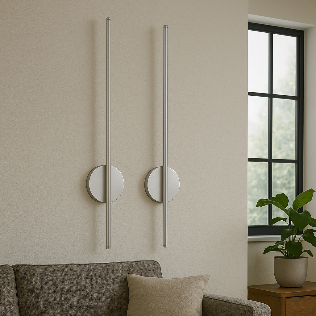 Stick-On Rechargeable Wall Light | Modern Vertical Slim Led Sconce