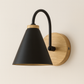 Modern Wall Light | Cone Shade Wall Lamp with Wood Base
