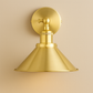 Rechargeable Wall Light | Conical Metal LED Sconce with Adjustable Shade