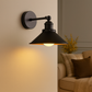 Rechargeable Wall Light | Conical Metal LED Sconce with Adjustable Shade
