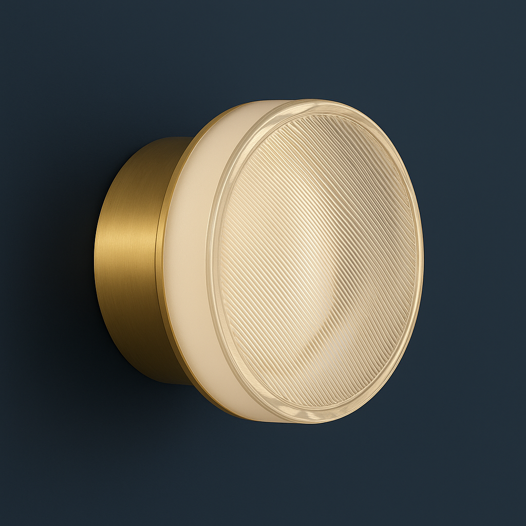 Modern Glass Wall Light | LED Nordic Round Glass Sconce with Acrylic Shade