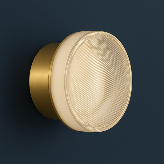 Modern Glass Wall Light | LED Nordic Round Glass Sconce with Acrylic Shade