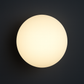 Modern Wall Light | Minimalist Round Globe Sconce with Frosted Glass Shade and Black, White or Chrome Base