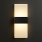 LED Wall Light | Rectangular Frosted Acrylic Shade with Aluminum Center Band