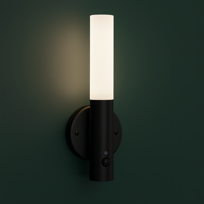 Rechargeable Stick-On Wall Light | Slim Cylinder Sconce with Motion Sensor & Magnetic Base