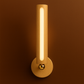 Rechargeable Stick-on Wall Light | Minimalist Wooden Tube Sconce with Touch Switch