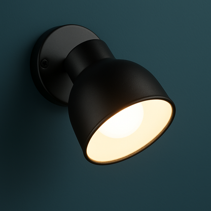 Rechargeable Wall Light | Compact Matte Black Spotlight with Magnetic Mount
