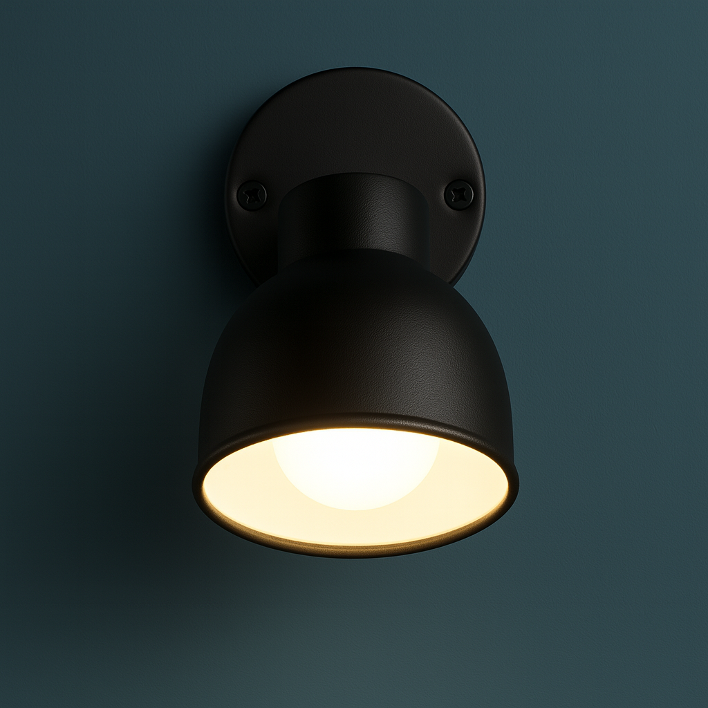 Rechargeable Wall Light | Compact Matte Black Spotlight with Magnetic Mount