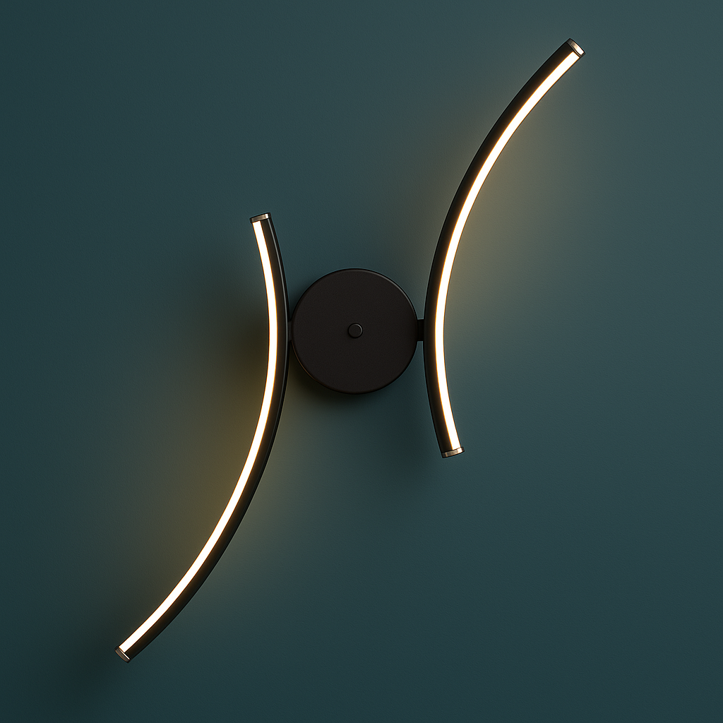 Rechargeable Wall Light | Sculptural Curved LED Sconce