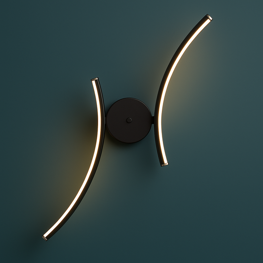 Rechargeable Wall Light | Sculptural Curved LED Sconce