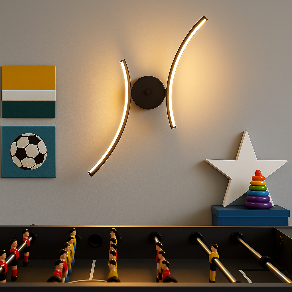 Rechargeable Wall Light | Sculptural Curved LED Sconce