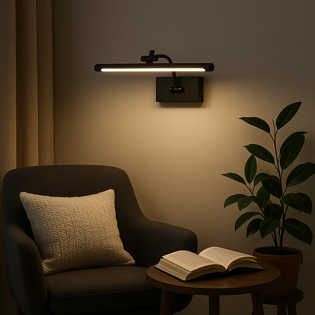 Rechargeable Wall Light | Slim Linear LED Bar with Adjustable Arm