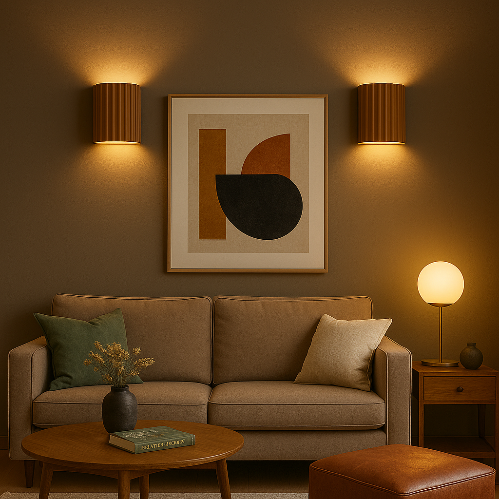 Modern Wall Light | Modern Ribbed Resin Cylinder Sconce