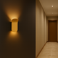 Modern Wall Light | Brushed Brass Curved Leaf-Shaped Sconce