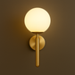 Modern Wall Light | Brass Wall Sconce with Frosted Globe Shade