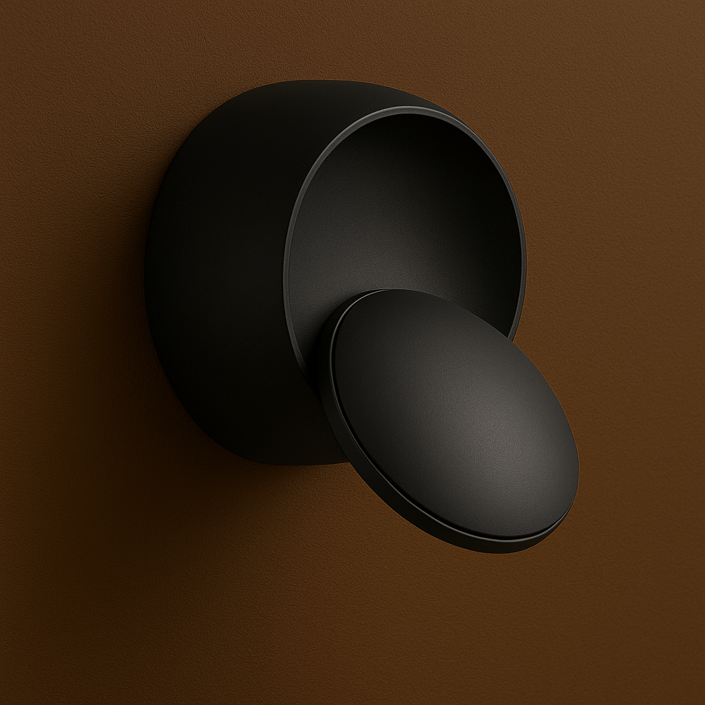 Contemporary Wall Light | Adjustable Round LED Sconce in Black or White