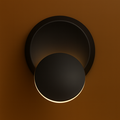 Contemporary Wall Light | Adjustable Round LED Sconce in Black or White