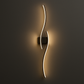 LED Wall Light | Modern Dual Wave Sconce in Black