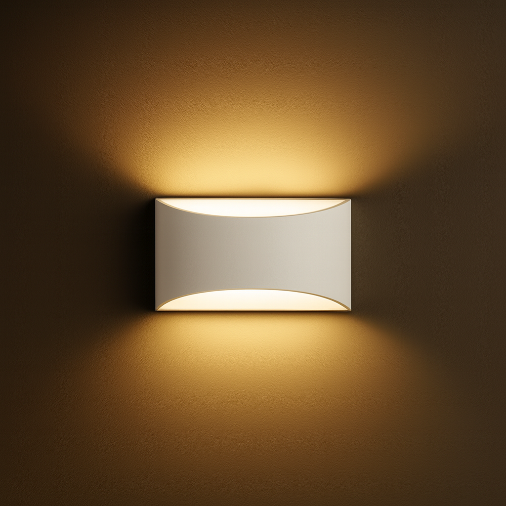 LED Wall Light | Curved Aluminium Up & Down Indoor Sconce