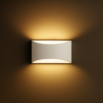 LED Wall Light | Curved Aluminium Up & Down Indoor Sconce