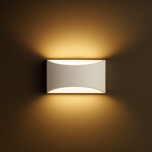 LED Wall Light | Curved Aluminium Up & Down Indoor Sconce