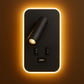 LED Wall Light | Black Reading Sconce with USB & Adjustable Spotlight