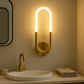 Brass Wall Light | U-Shaped Integrated LED Sconce in Brushed Finish
