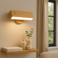 Stick-On Rechargeable Wall Light | Rotating Wooden LED Sconce