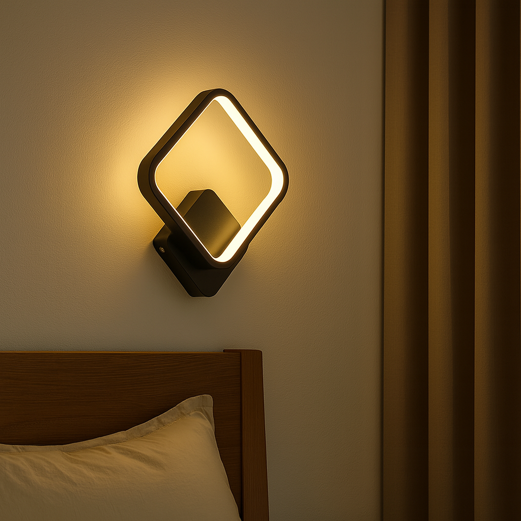 LED Wall Light | Modern Round Aluminum Sconce with Milky White Silicone Shade