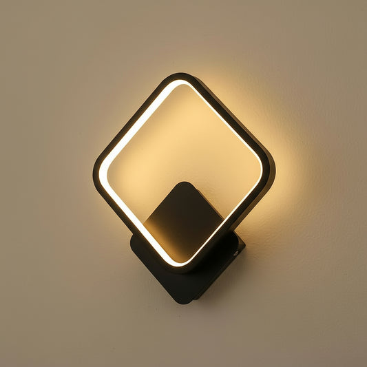 LED Wall Light | Modern Round Aluminum Sconce with Milky White Silicone Shade