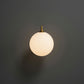 Modern Brass Wall Light | Curved Arm Sconce with Clear Glass Globe