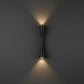 Contemporary LED Wall Light | Slim Hourglass Brass Up & Down Sconce