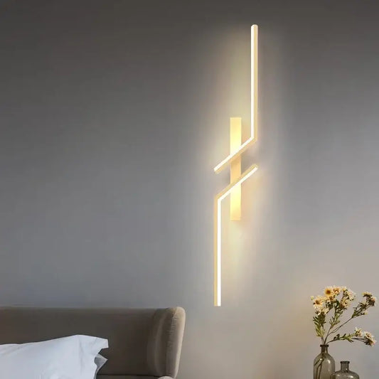 Contemporary Wall Light | Aluminum Sconce with Dual Zigzag LED Strips