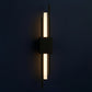 Rechargeable Vertical Bar Wall Light | Art Deco Dual-Rod Sconce with Warm Integrated LED
