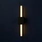Rechargeable Vertical Bar Wall Light | Art Deco Dual-Rod Sconce with Warm Integrated LED