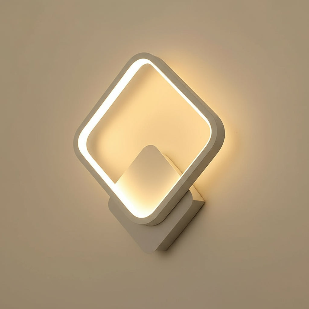 LED Wall Light | Modern Round Aluminum Sconce with Milky White Silicone Shade