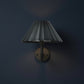 Rechargeable Wall Light | Brass Sconce with Pleated Metallic Shade