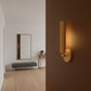 Rechargeable Stick-on Wall Light | Minimalist Wooden Tube Sconce with Touch Switch