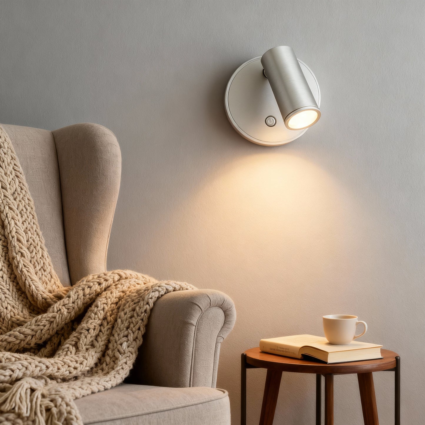 Stick-On Rechargeable Wall Light | Minimalist LED Sconce with Touch Control