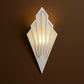 Art Deco Wall Light | Geometric Fan-Shaped Metal Frame with Fabric Shade