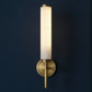 Antique Brass Wall Light | Marble Cylinder Sconce with Copper Base